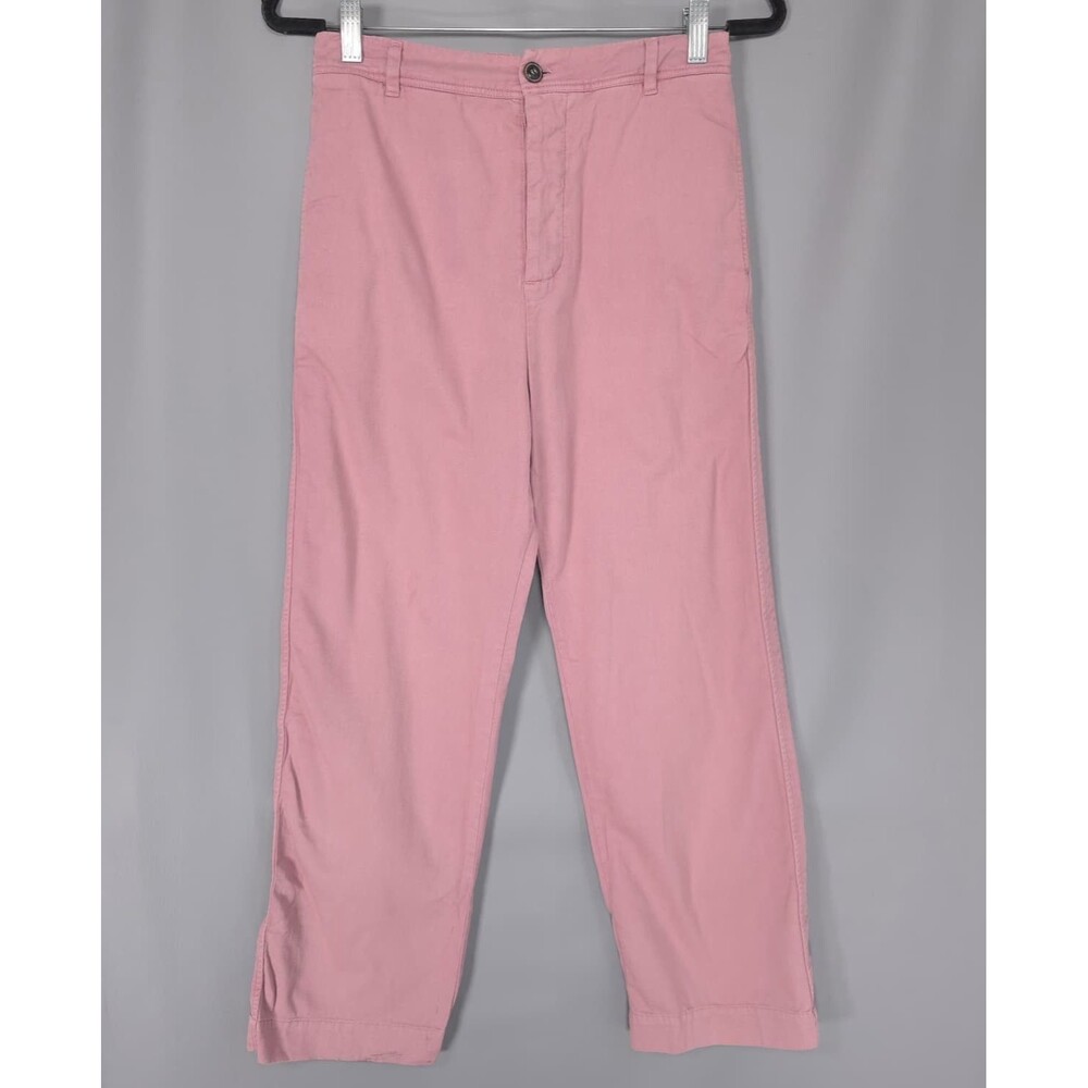 XIRENA Women’s SMALL Pants Leg Crop Straight High Rise Pink USA MADE